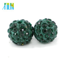 Emerald Color Cheap Bulk Wholesale Full Rhinestone Spacer Beads for Jewelry Making Size 4mm-18mm , IB00105 - Emerald